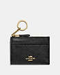 COACH®,MINI SKINNY ID CASE,Leather,Mini,Gold/Black,Front View