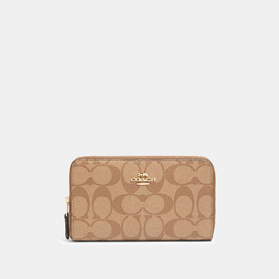 COACH® Outlet | Medium Id Zip Wallet In Signature Canvas