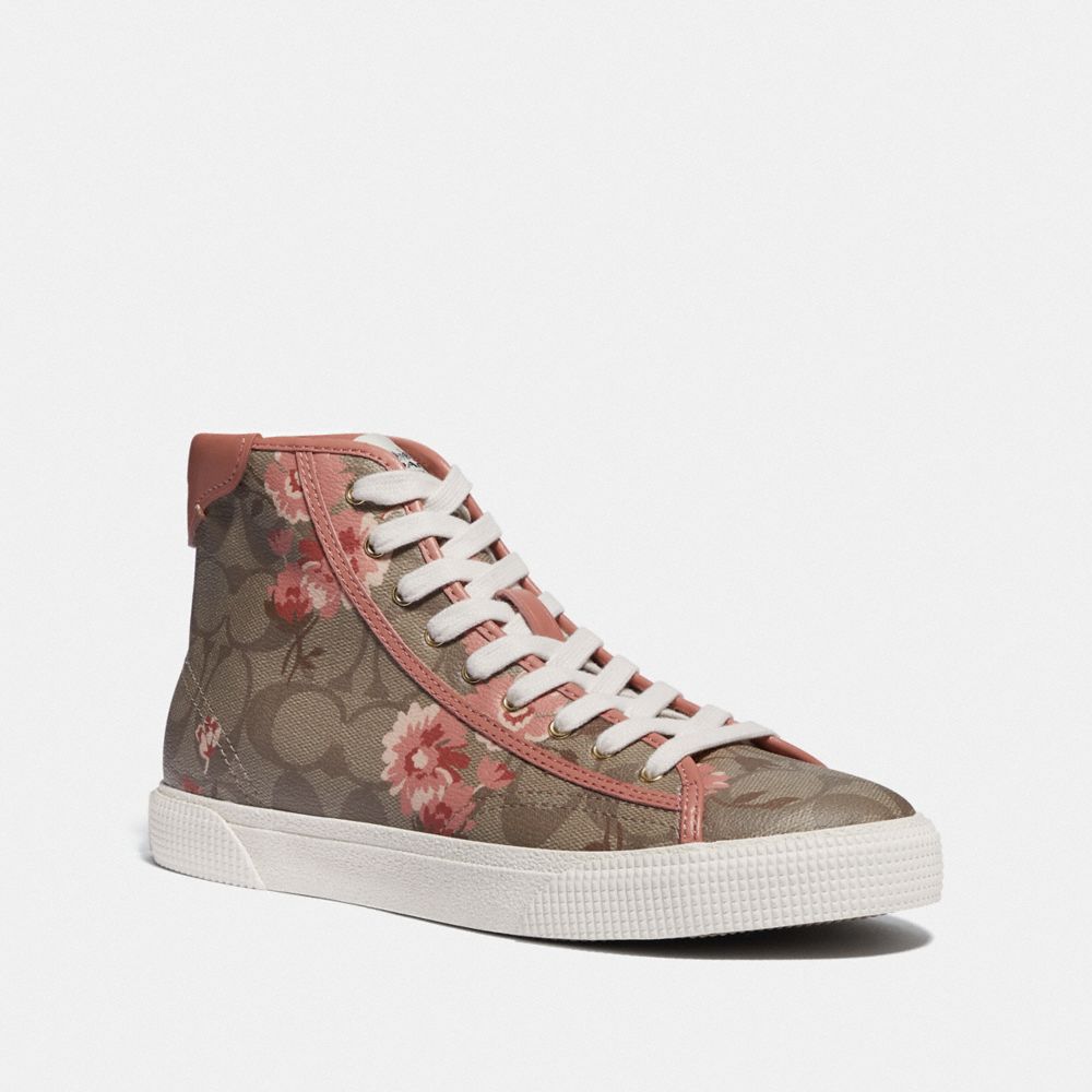 coach sneakers with flowers