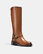 COACH®,SUTTON BOOT,Leather,Saddle,Front View