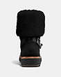 COACH®,MOTO SHEARLING BOOT,Suede,Black,Alternate View