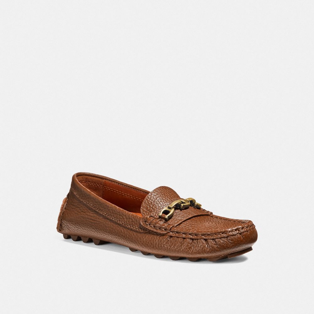 coach women's crosby driver turnlock flats