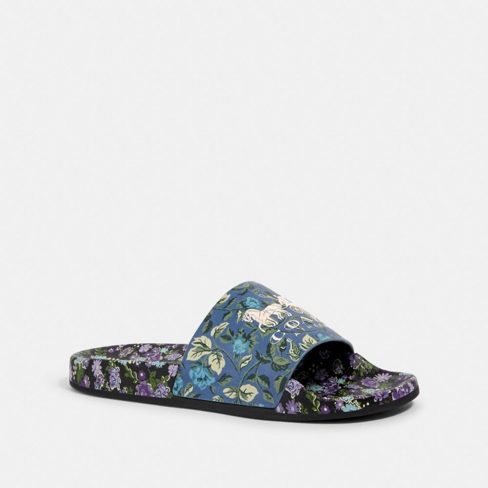 COACH® Outlet Udele Sport Slide With Sleeping Rose Print