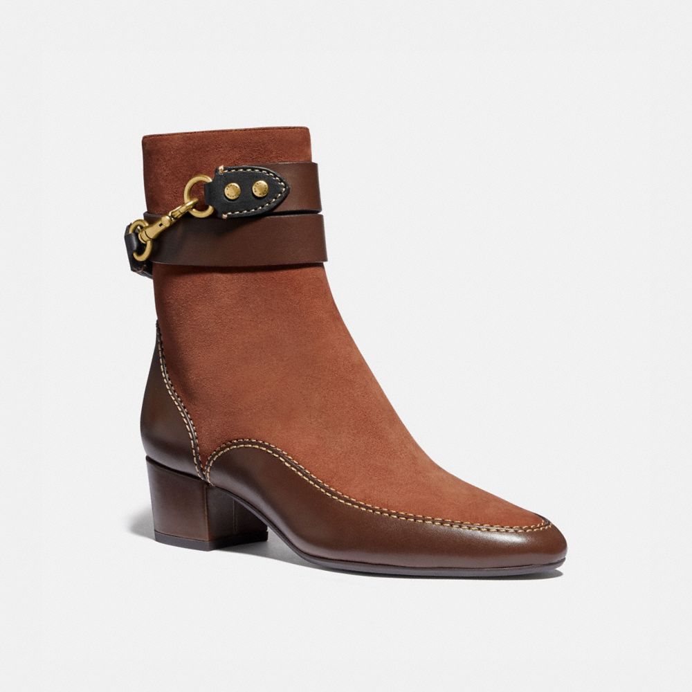 corrine patent leather bootie