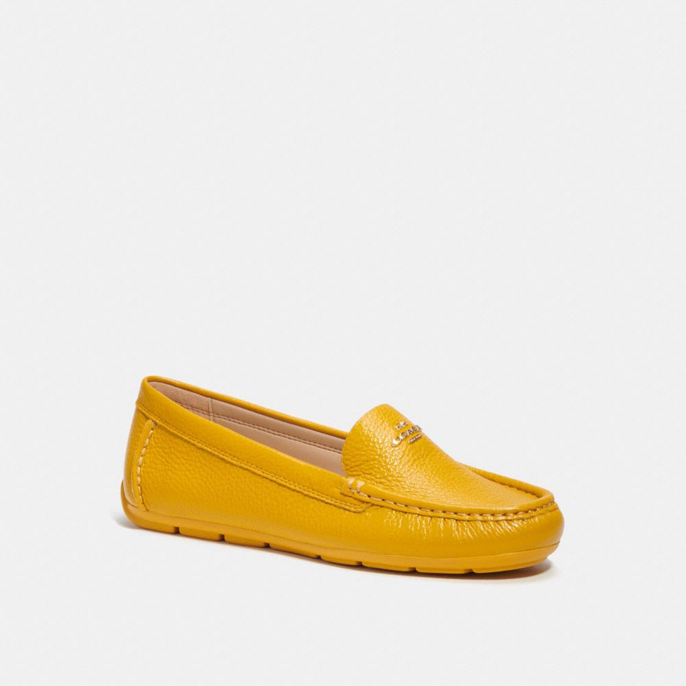 COACH®,MARLEY DRIVER,Pebbled Leather,Yellow Gold,Front View