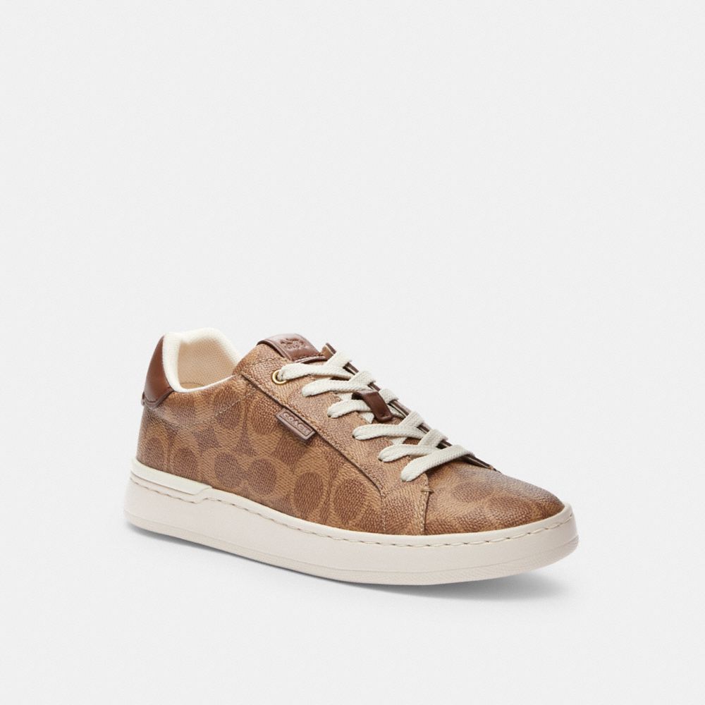 Coach Lowline Coated Canvas Sneakers In Beige | ModeSens