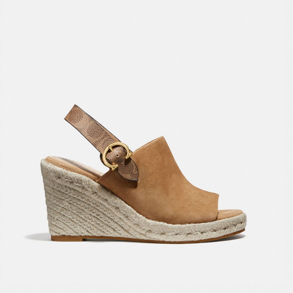 COACH®,Poppy Wedge,,Angle View