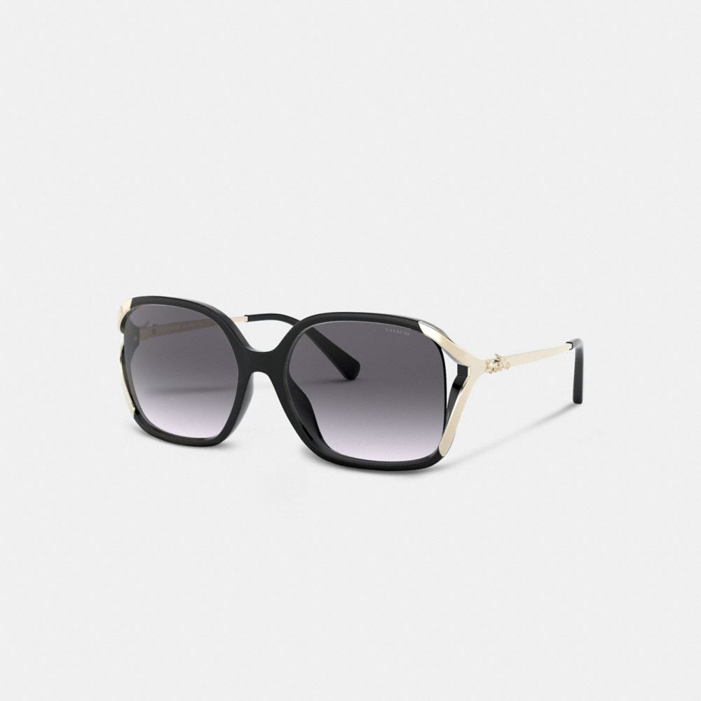 COACH®: Oversized Horse And Carriage Sunglasses