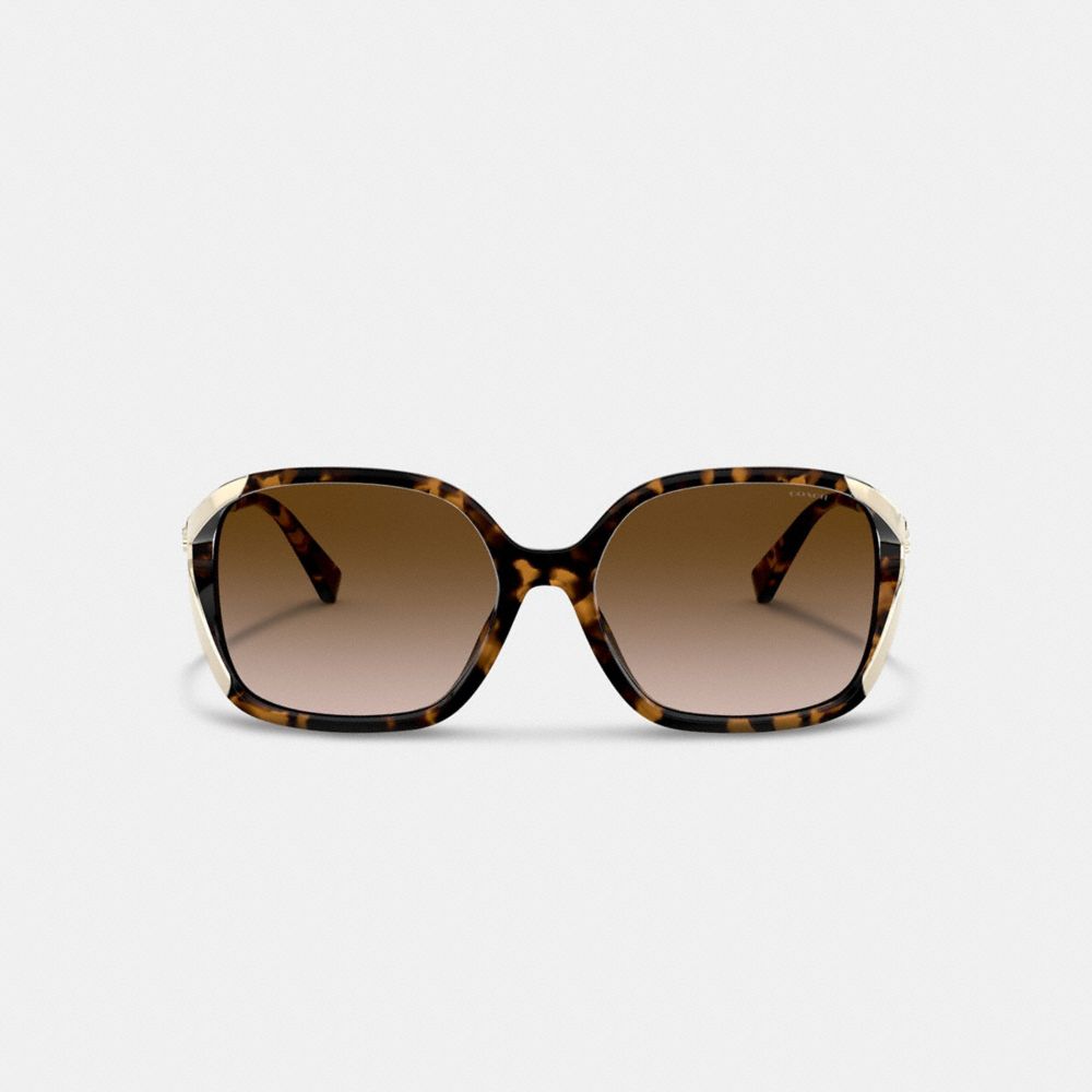 COACH®,Oversized Horse And Carriage Sunglasses,,Inside View,Top View