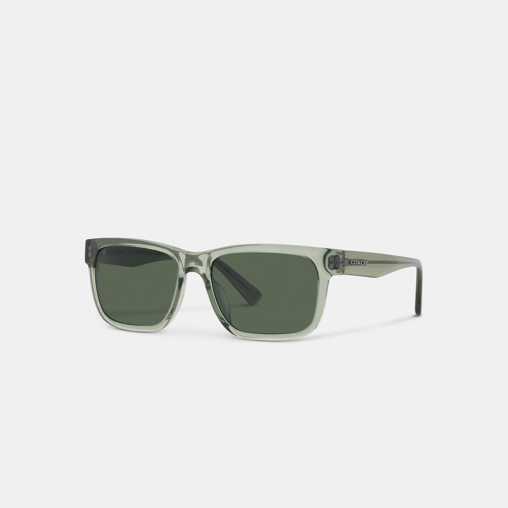 Coach Outlet Square Frame Sunglasses In Green