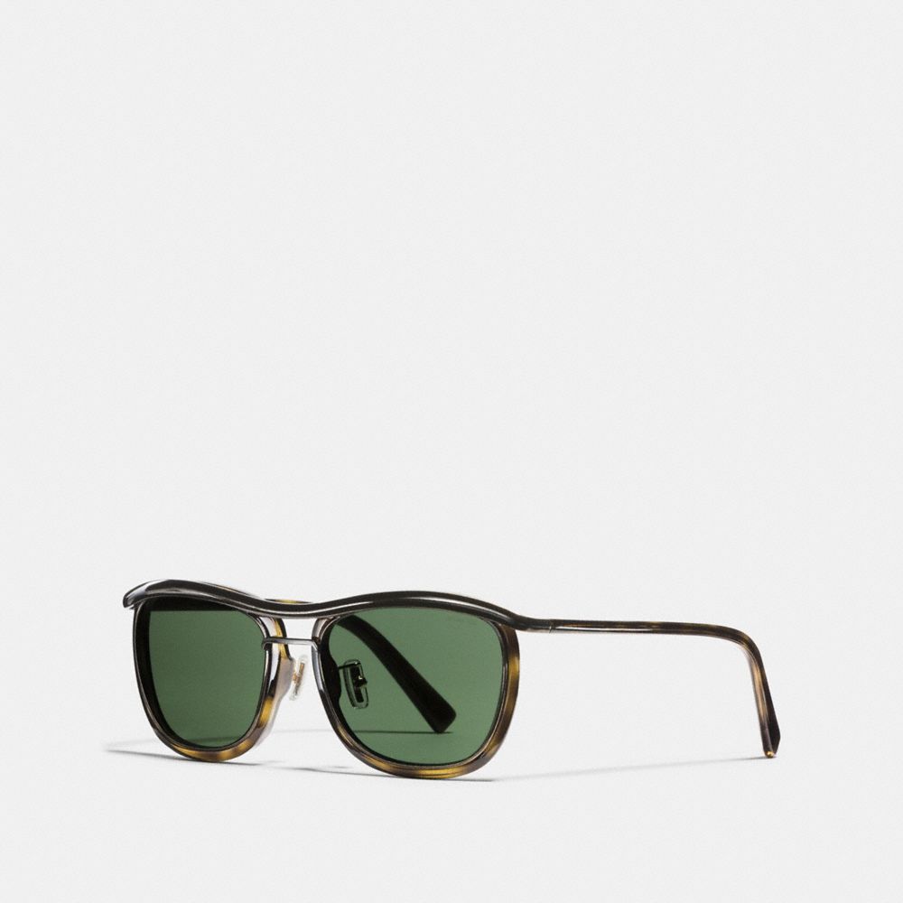 COACH®,Rimmed Pilot Sunglasses,,Front View