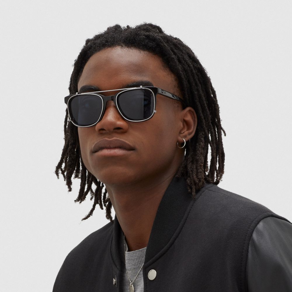 COACH®,Phantos Square Sunglasses,,Angle View