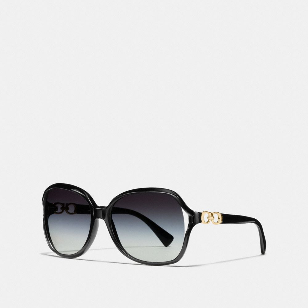 COACH®  Badge Metal Pilot Sunglasses