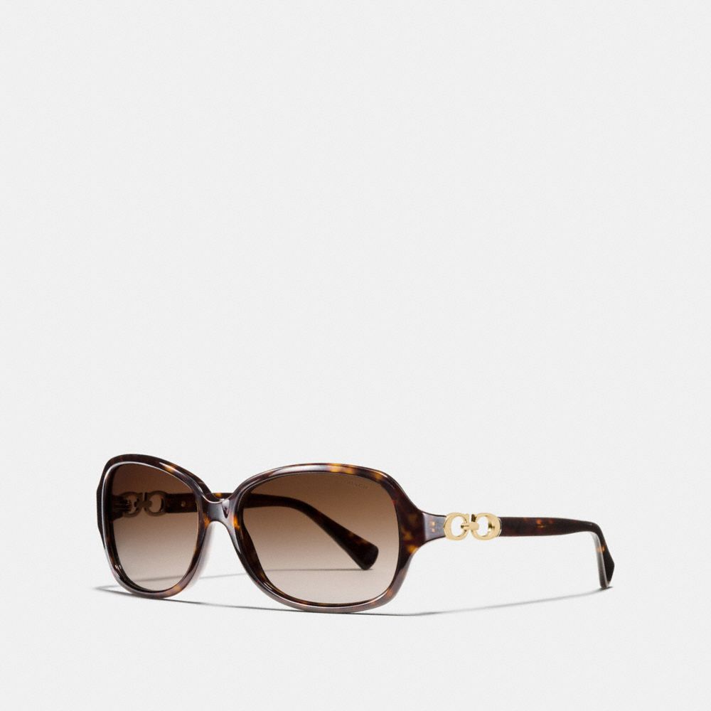 Coach® Kissing C Rectangle Sunglasses 