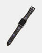 COACH®,APPLE WATCH® STRAP WITH PRINTS,Leather,Black Floral,Angle View