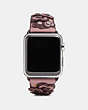 COACH®,APPLE WATCH® STRAP WITH HEART APPLIQUE,Leather,DUSTY ROSE,Front View