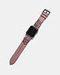 COACH®,APPLE WATCH® STRAP WITH HEART APPLIQUE,Leather,DUSTY ROSE,Angle View
