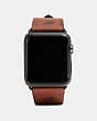 COACH®,APPLE WATCH® STRAP,Leather,Saddle,Front View
