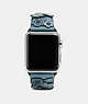 COACH®,APPLE WATCH® STRAP WITH TEA ROSE, 38MM,Leather,CHAMBRAY,Front View