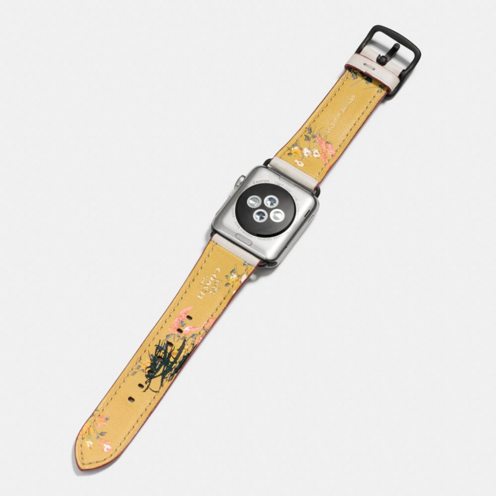 COACH®,Apple Watch® Strap With Floral Print,,Back View